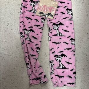 Pink  Pajamas with Cartoon Print and trick or treat bag
